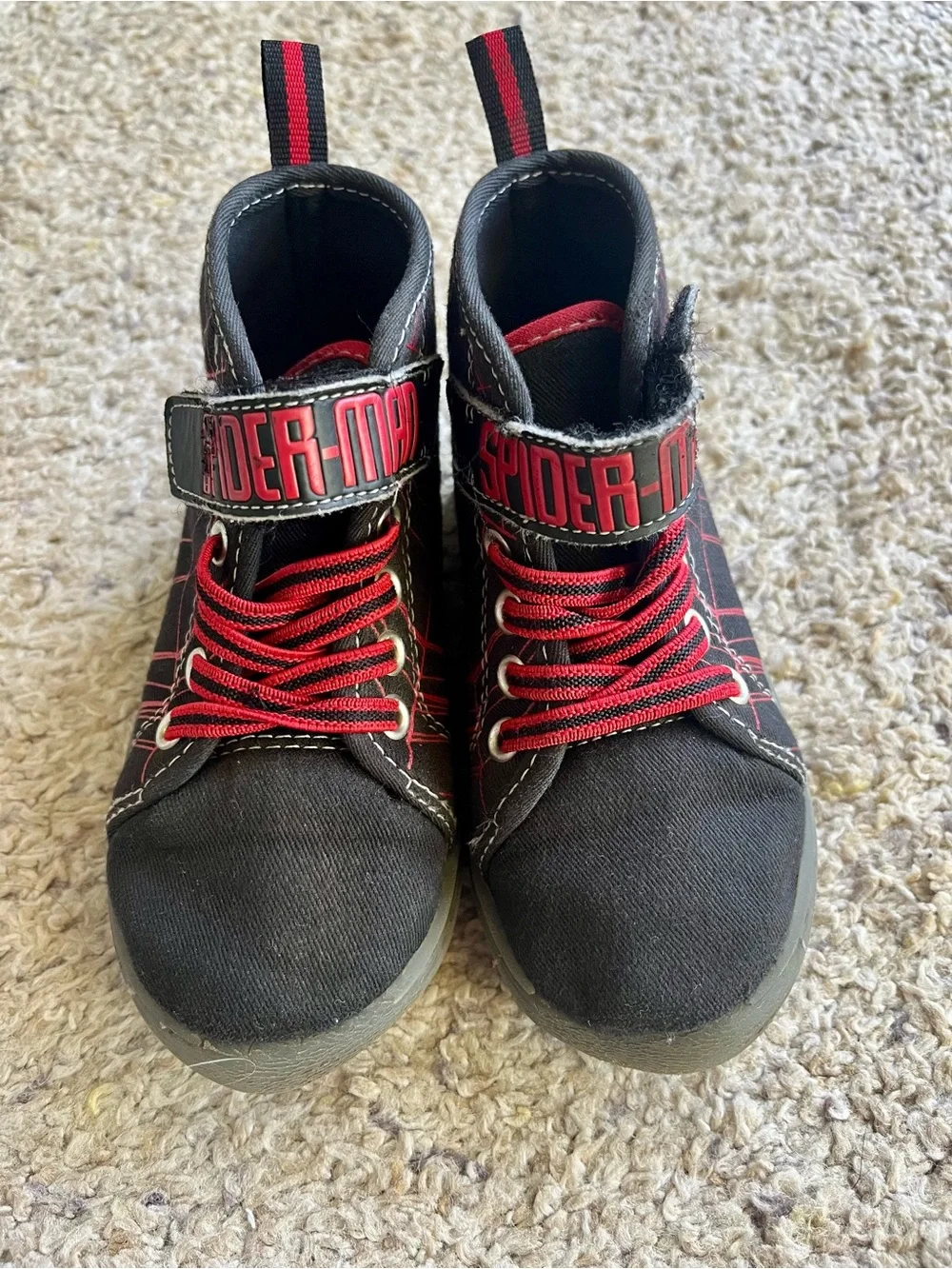 Marvel Spiderman Light Up High Top Sneakers - Toddler Size 8